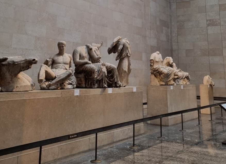 A protest at the British Museum marking the 13th anniversary of the Acropolis Museum